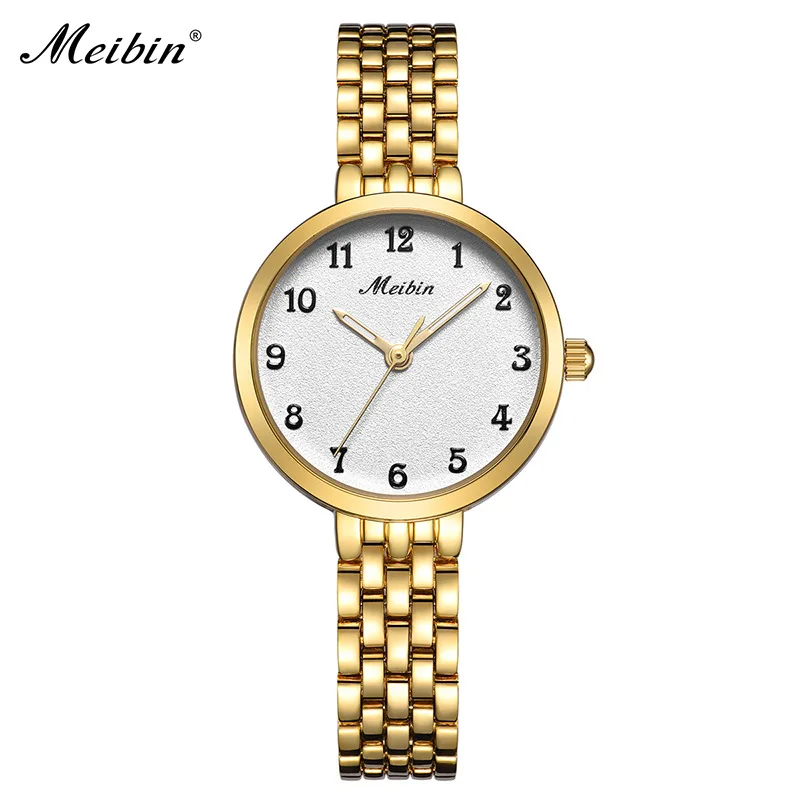 

Meibin MEIBIN Exquisite Temperament Fashion Boutique Steel Belt Ladies All-match Fashion Watch