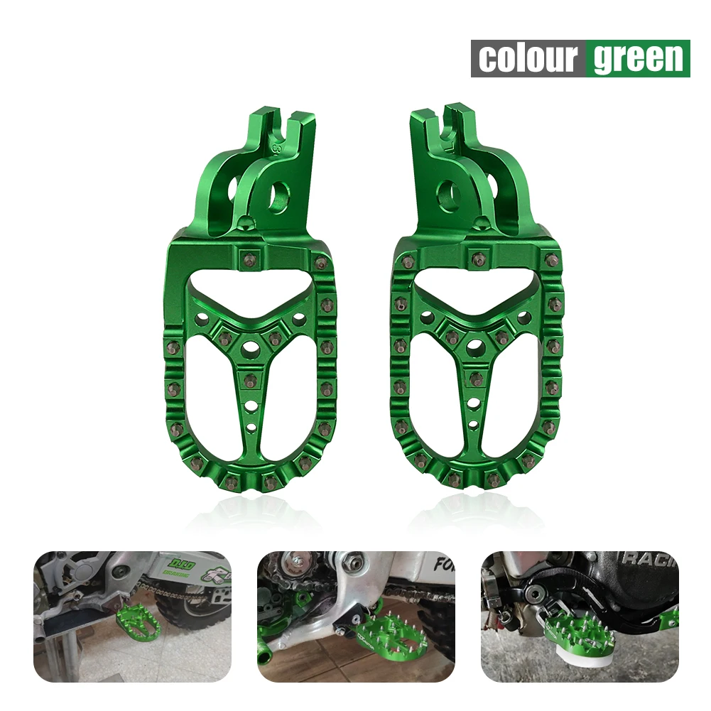 

Motorcycle CNC Footrest Footpeg Foot Pegs For Kawasaki KX KLX 250F 250 450 250F 450F 250X 450X 450R Motorcross Motobike Scooer