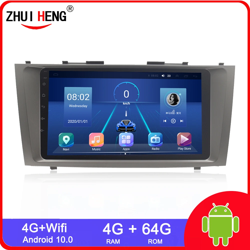 Автомагнитола для Camry 6 мультимедийная стерео система на Android 2006 с 4 + 64 радио GPS