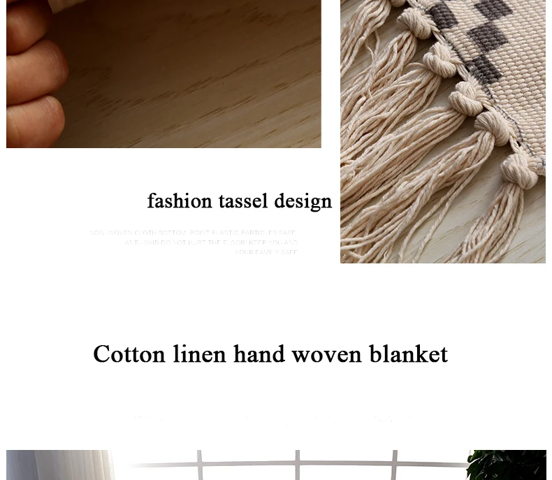 Morocco Hand Woven Living Room Carpet Geometric Blanket Home Bedroom Area Rugs Floor Sofa Coffee Table Mat Ins Nordic Carpet