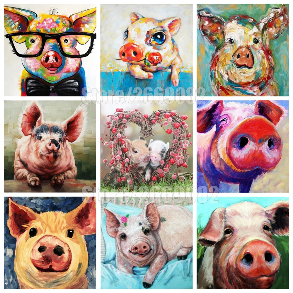 

Полный квадратный/круглый камень с изображением животных из мультфильмов, алмазная вышивка 5D, алмазная Вышивка крестиком, Алмазная мозаика...