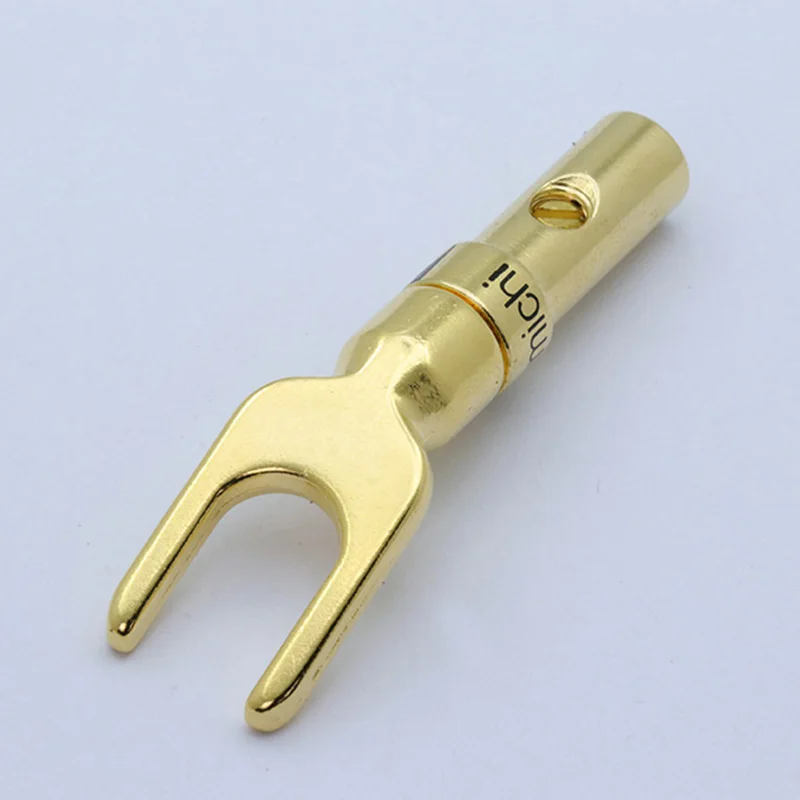 1 пара U &quotЪ&quot контрольные выводы вилки типа банан Коническое позолоченная