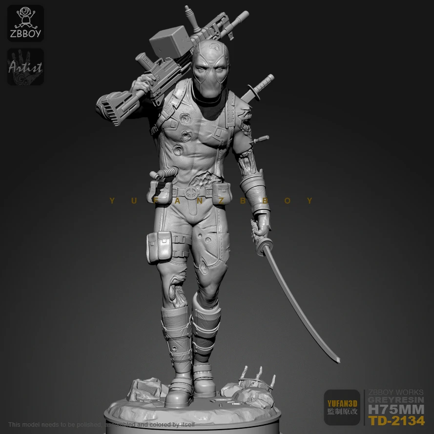 

75mM Resin Figure Kits Deadpool Returns Self-assembled TD-2134