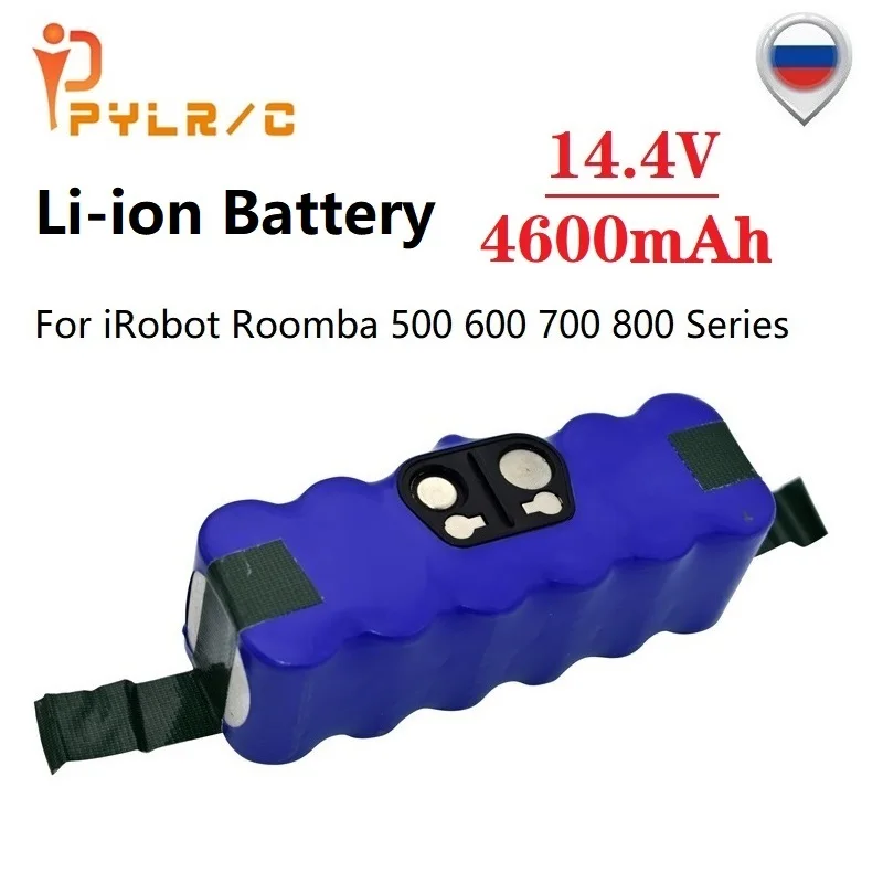 Bater&iacute;a de iones de litio de repuesto para iRobot Roomba, 14,4 v, 4600mAh, 500, 600, 700, 800, 785, serie 530, 560, 650, 520-0