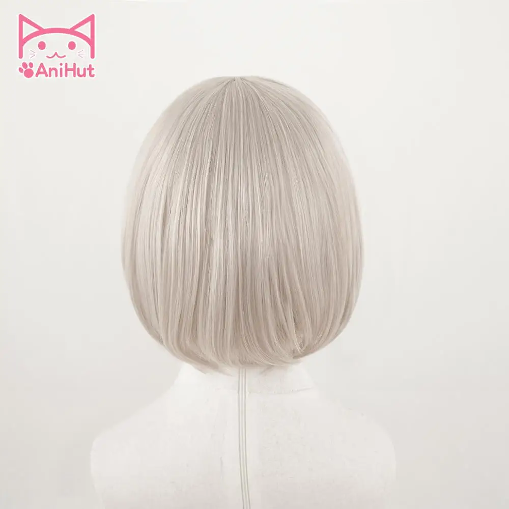 AniHut Aoba Moca Wig Game BanG Dream! Cosplay Wig Synthetic Griege Women Hair Anime BanG Dream Cosplay Aoba Moca Costume