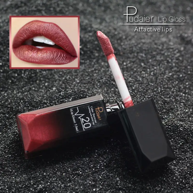 

Hot Sales Waterproof Liquid Lipstick Makeup Lip Gloss Metallic Matte Lipstick Cosmetic Sexy Batom Mate Lip Tint Lasting 24Hours