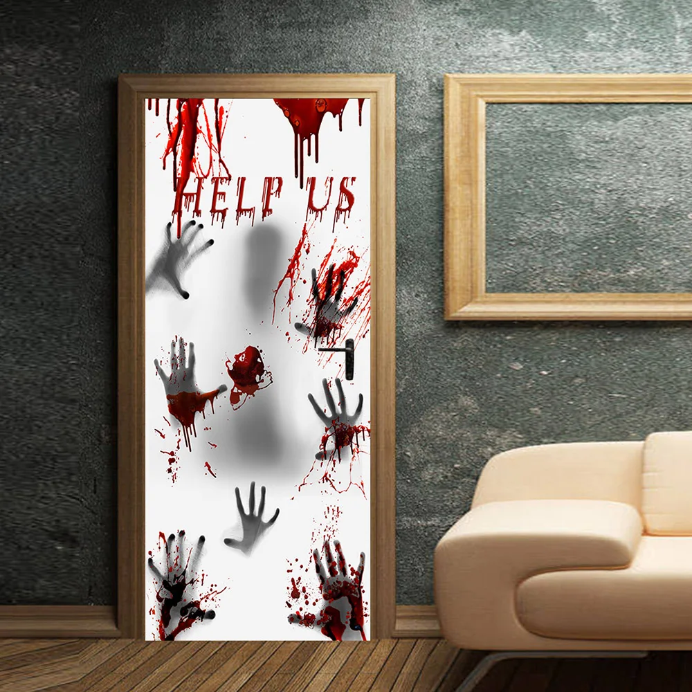 Занавеска на Хэллоуин 30*60 дюймов дверная занавеска оконная декор стола помогите