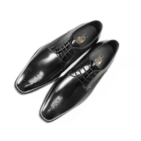 spring and autumn mens formal leather shoes genuine leather bullock carved business casual derby shoes wedding shoes