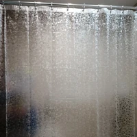 pebble stone pattern shower curtains 3d waterproof pvc transparent bathroom curtain mildewproof room partition curtain with hook