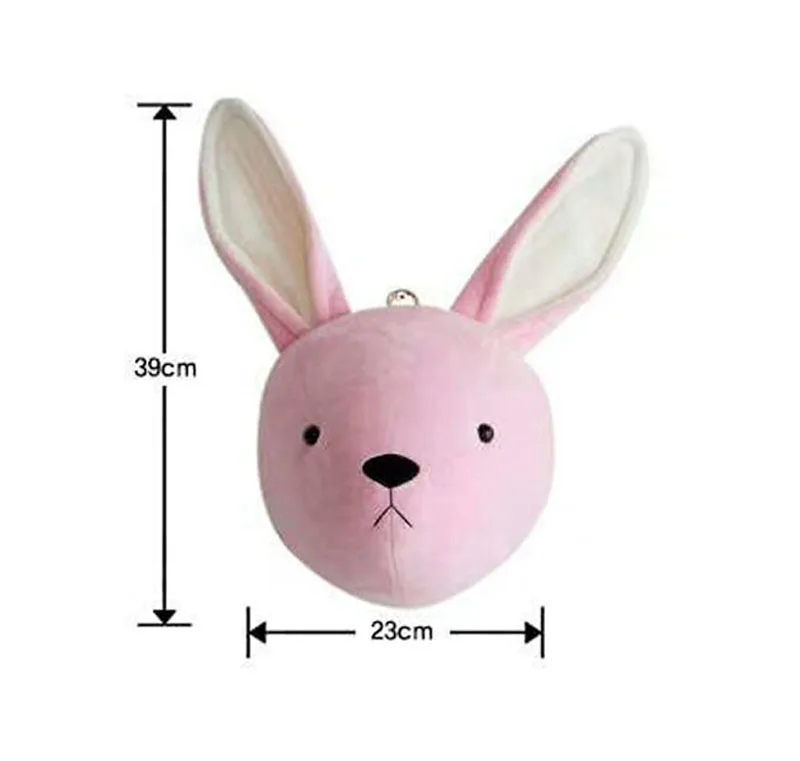 Rabbit Креативная Скандинавская настенная подвесная Единорог слон голова животного Евро Стиль плюшевая игрушка кукла для детской комнаты украшение детский подарок - Цвет: Rabbit