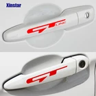 Наклейка на дверную ручку автомобиля GT GTLINE для Kia SportageR Stinger Venga Ceed Soul Rio Sorento Soul Picanto Morning Stonic, 4 шт.