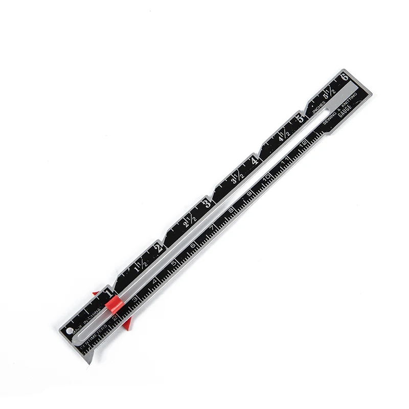 

1Pcs Sliding Gauge Sewing Measuring Tool Aluminum Quilting Ruler For Knitting Crafting Sewing Beginner Hemming Measuring