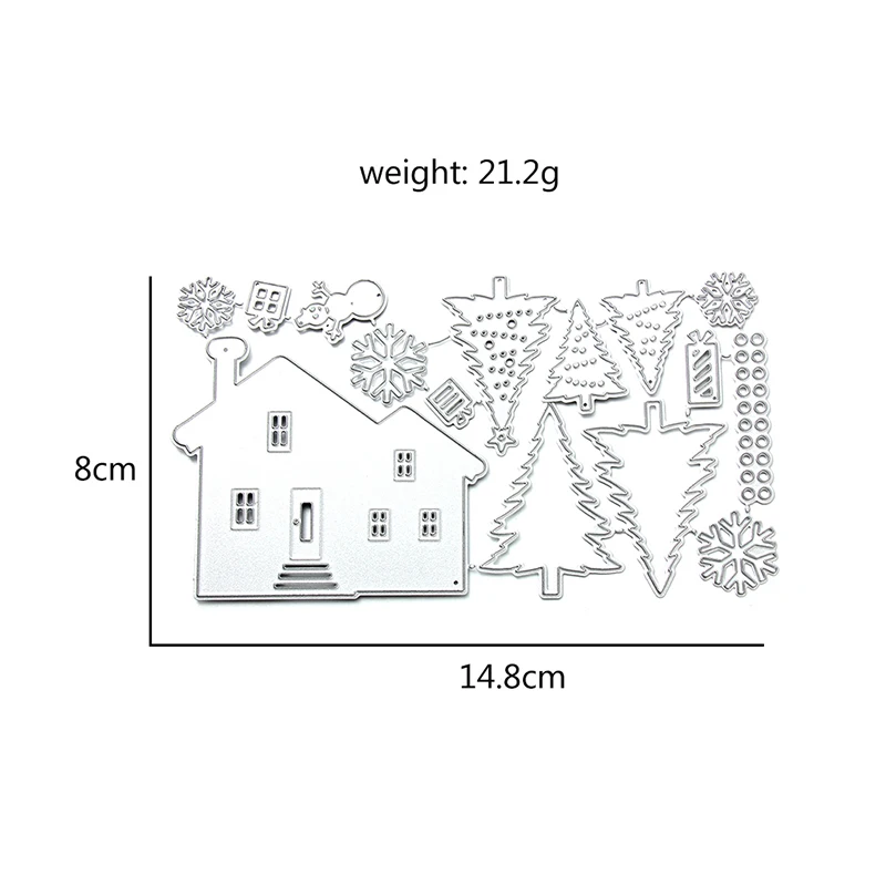 Штампы для скрапбукинга в рождественском доме металлические штампы рукоделия