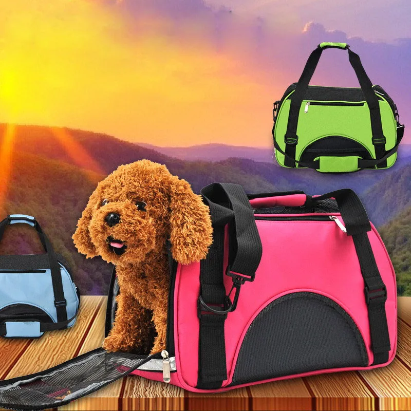 

ThinBest Folding Zippered Pet Carrier Sporty Mesh Chihuahua Small Medium Cats Dogs Bag Travel Handbag Mochila Para Perro