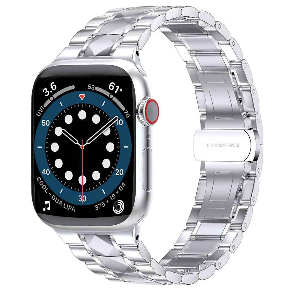 

Ремешок из нержавеющей стали для Apple Watch Se 6 5 4 3 44 мм 40 мм 42 мм 38 мм