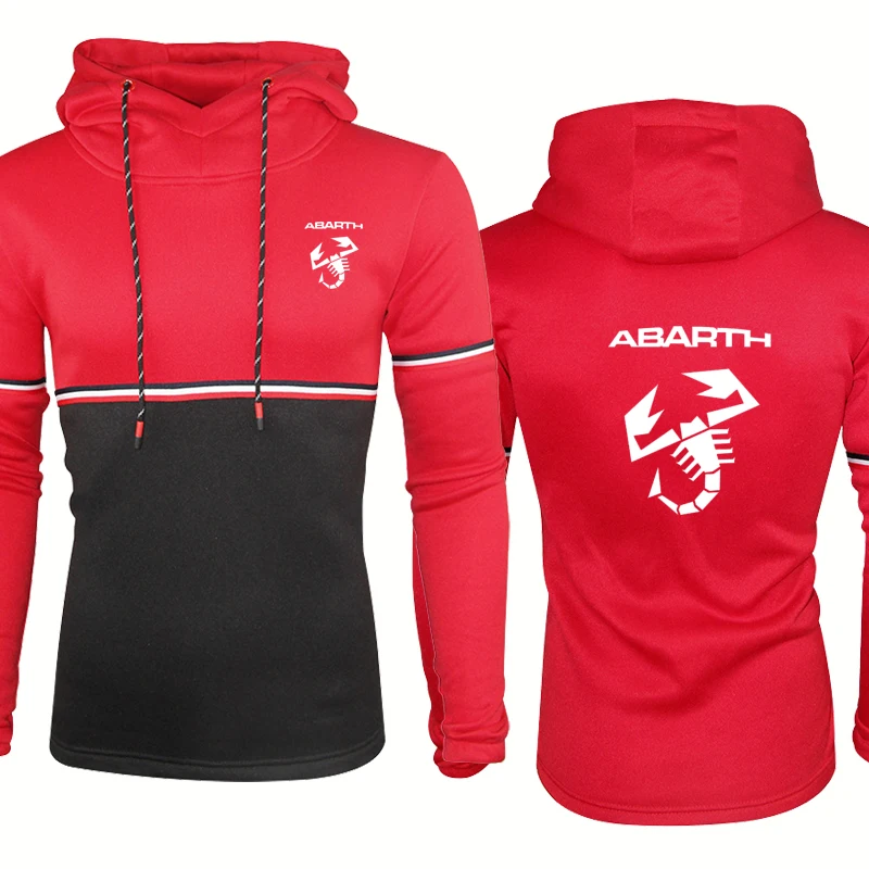 

Модная повседневная мужская Толстовка на весну и осень, хлопковый Мужской пуловер с принтом логотипа автомобиля Abarth, Мужская толстовка выс...