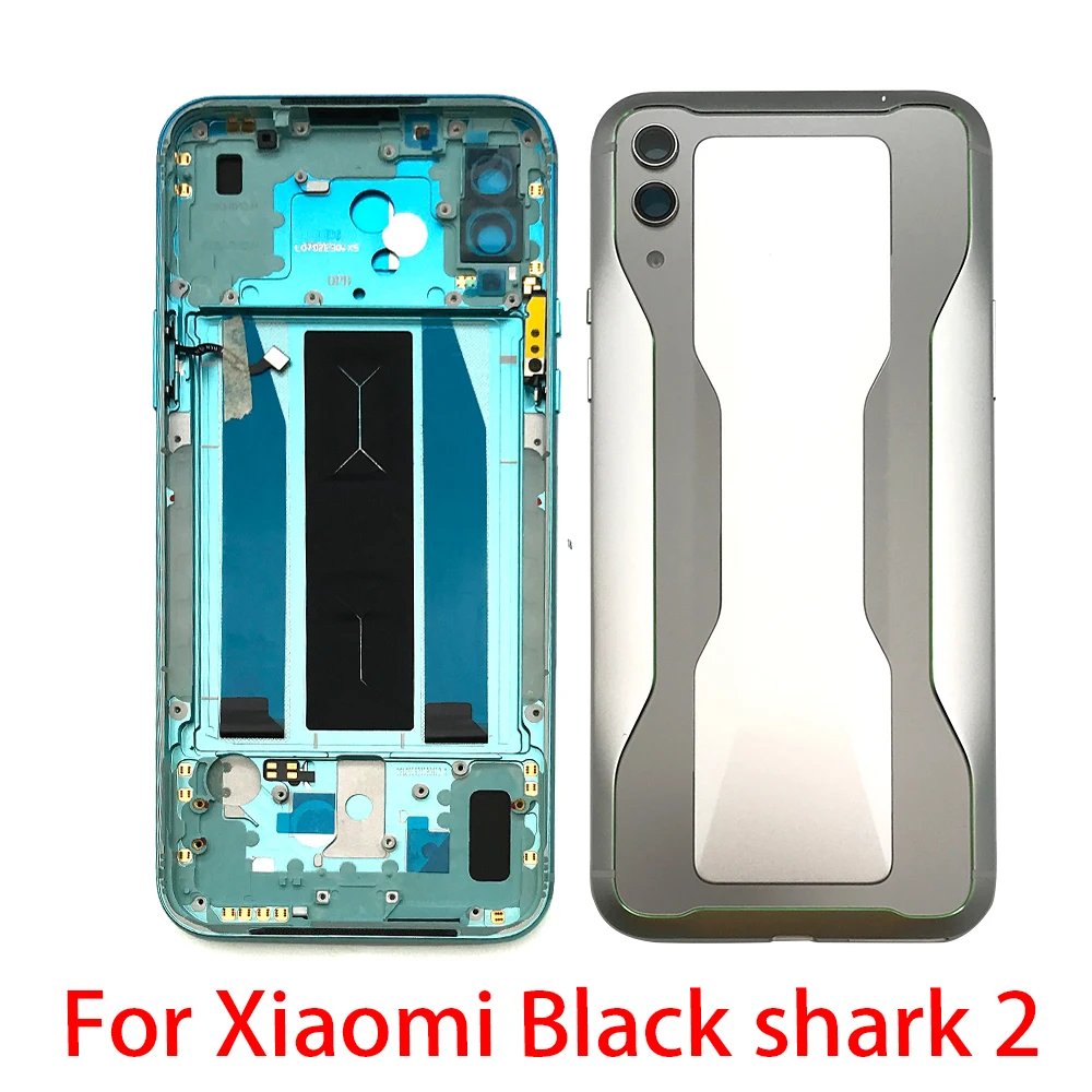 

For Xiaomi Mi Black Shark 2 Skw-h0 Back Door Case Battery Rear Housing Back Cover With Side Power Key +Volume Button