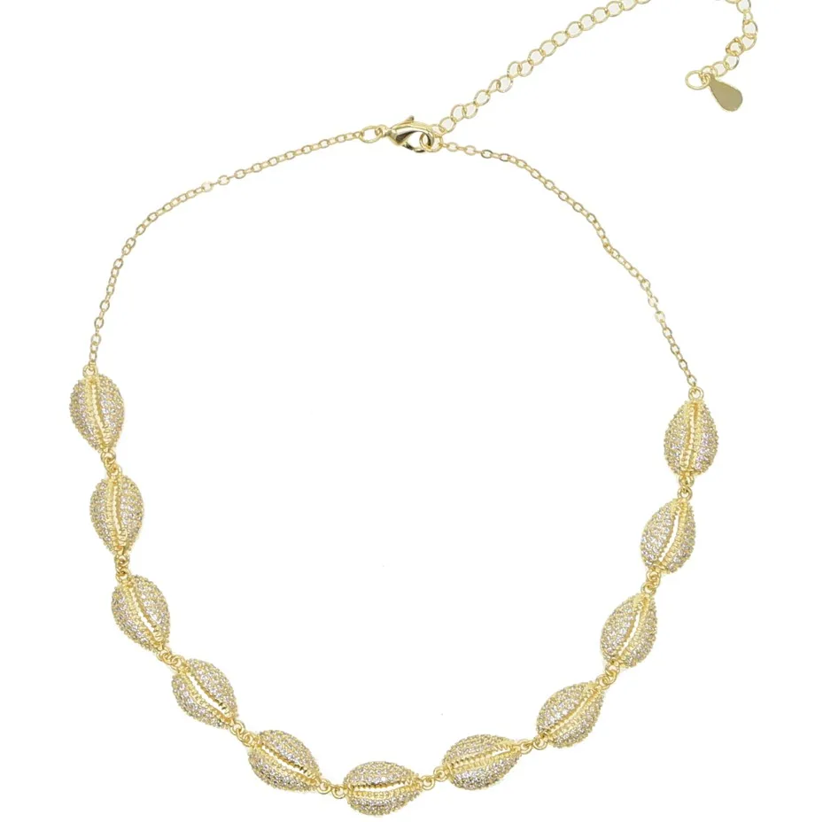 white necklace Летнее пляжное модное женское сексуальное колье с золотым наполнителем, белое Радужное красочное миниатюрное дизайнерское ожерелье в виде раковины, ювелирное изделие - Окраска металла: white necklace
