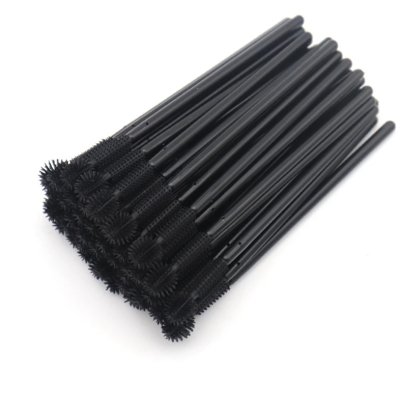 

5 Sticks Silicone Ball Type Eyelash Brush Eyelash Eye Lash Black Disposable Mascara Wand Brush Spoolies Makeup New