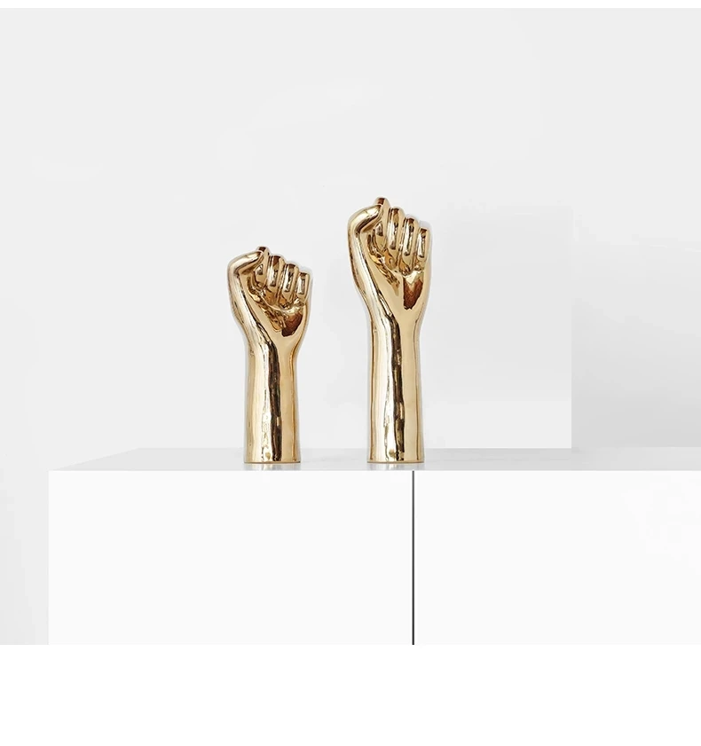

Modern Desktop Home Furnishings Creative Ceramic Electroplating Gold Jewelry Living Room Cabinet Handicraft Decorations