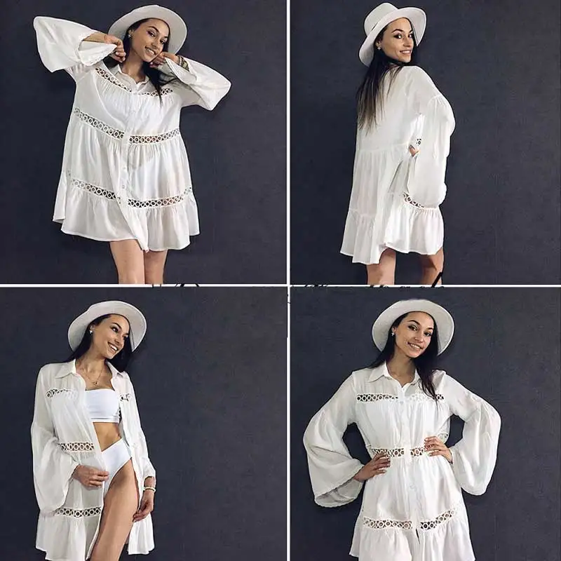 Женское платье туника с рукавами фонариками и принтом|Женские платья| |