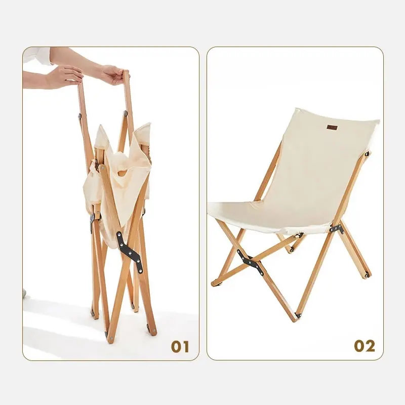 

Foldable Beech Chair, Suitable for Office, Beach, Field Camping