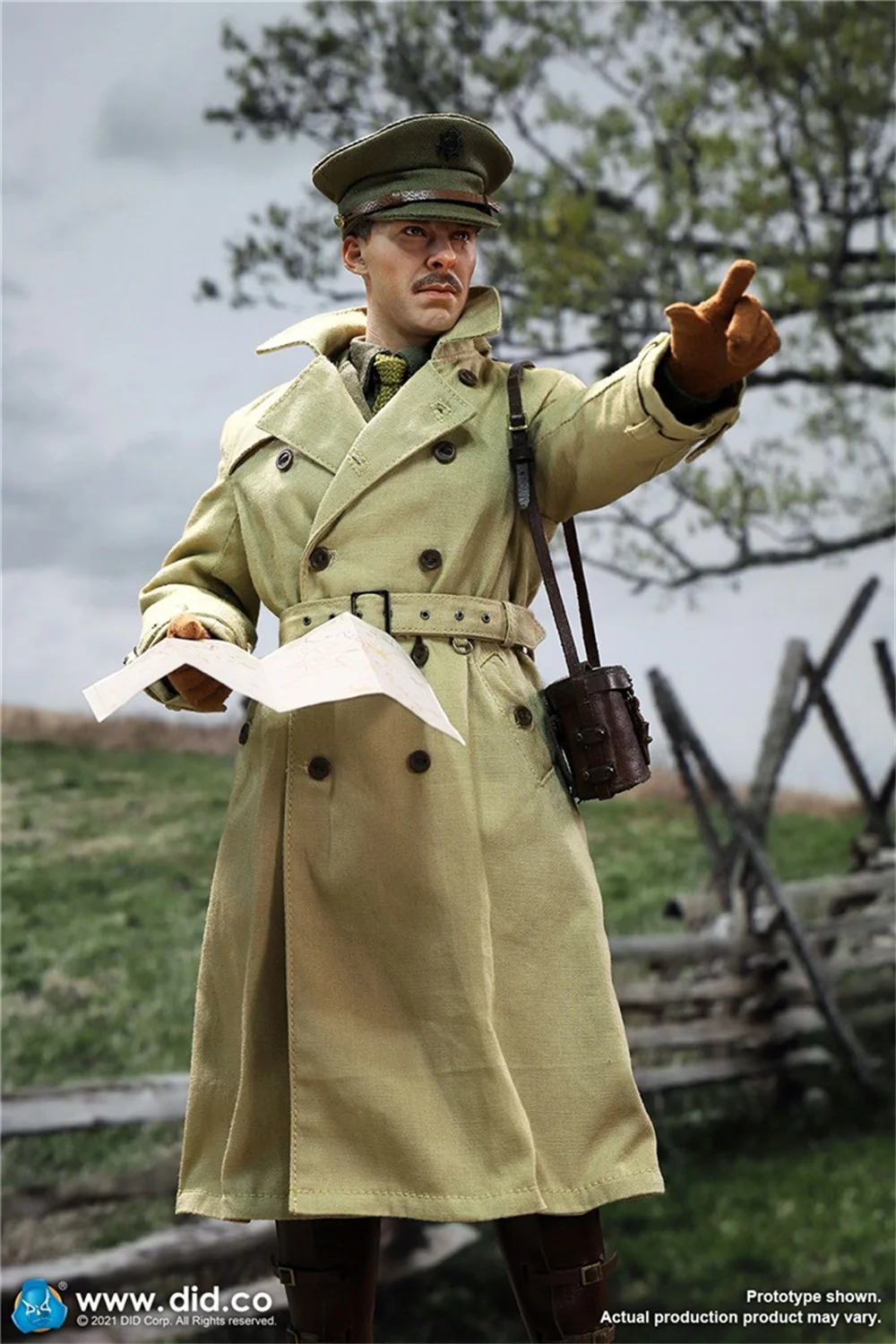 

Scale 1/6 DID B11012 E60062 First World War British Colonel General Soldier Long Coat Dress Big Hat Model For 12inch Body Doll