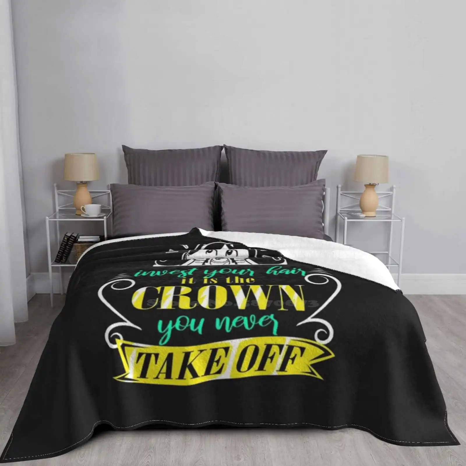 Парикмахерские ножницы для ухода за волосами Салон Продаётся Печать Высокое Качество Теплое фланелевое одеяло Цитаты Мемы Юмор