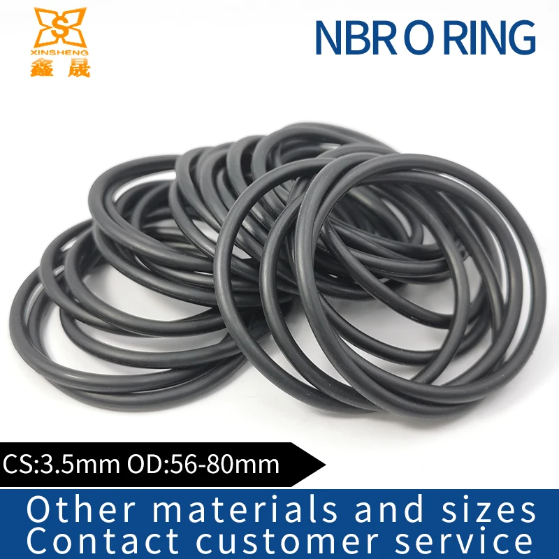 

Rubber Ring Black NBR Sealing O Ring CS3.5mm OD56/57/58/59/60/65/67/68/70/72/74/80mm O-Ring Seal Gasket Ring Washer