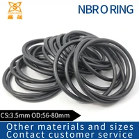 rubber ring black nbr sealing o ring cs3 5mm od565758596065676870727480mm o ring seal gasket ring washer