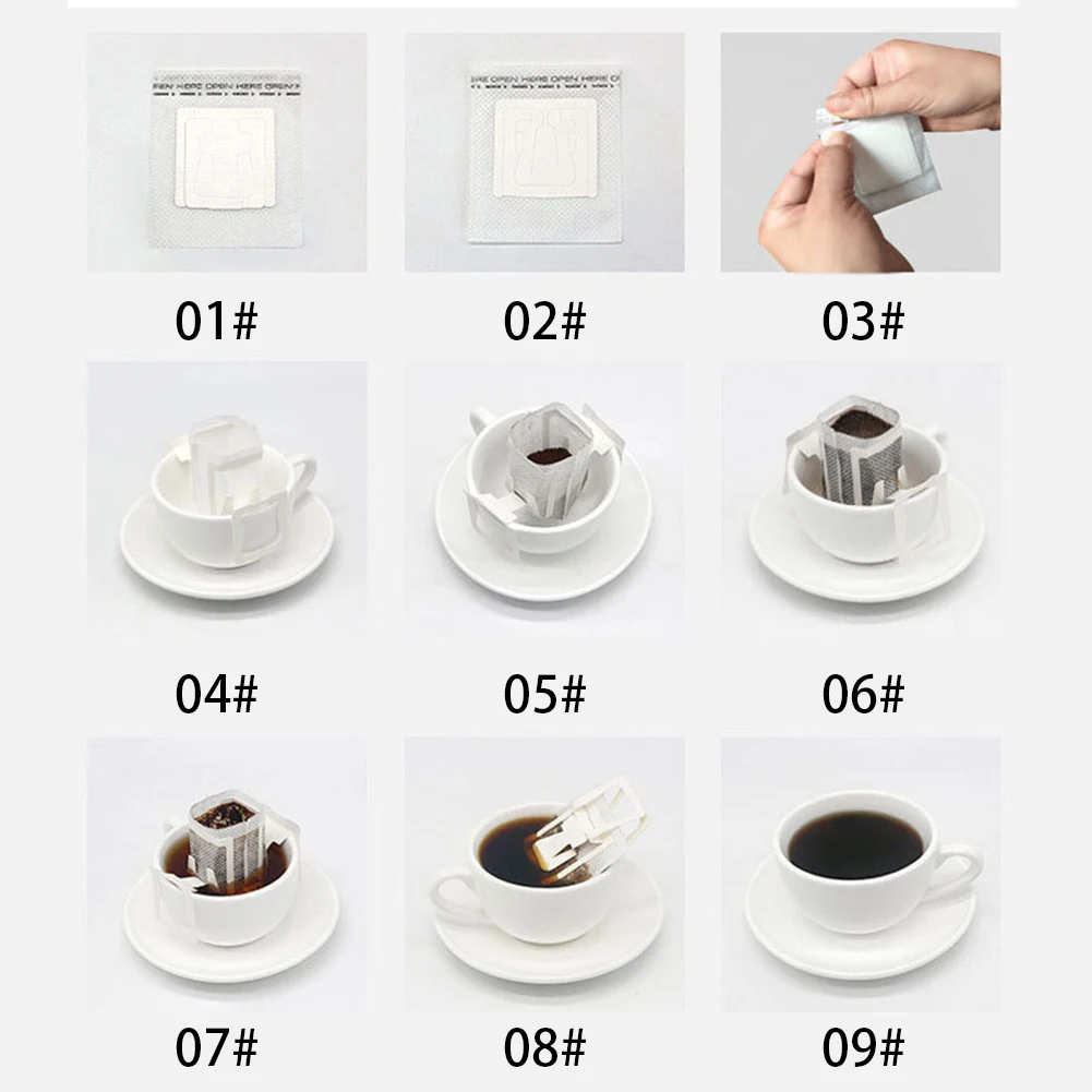 50 шт./упак. капельного Кофе сумка Портативный самообслуживания Чай висит