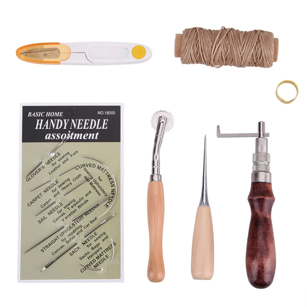 Набор кожаных инструментов для рукоделия Дырокол ручной работы швейный Режущий