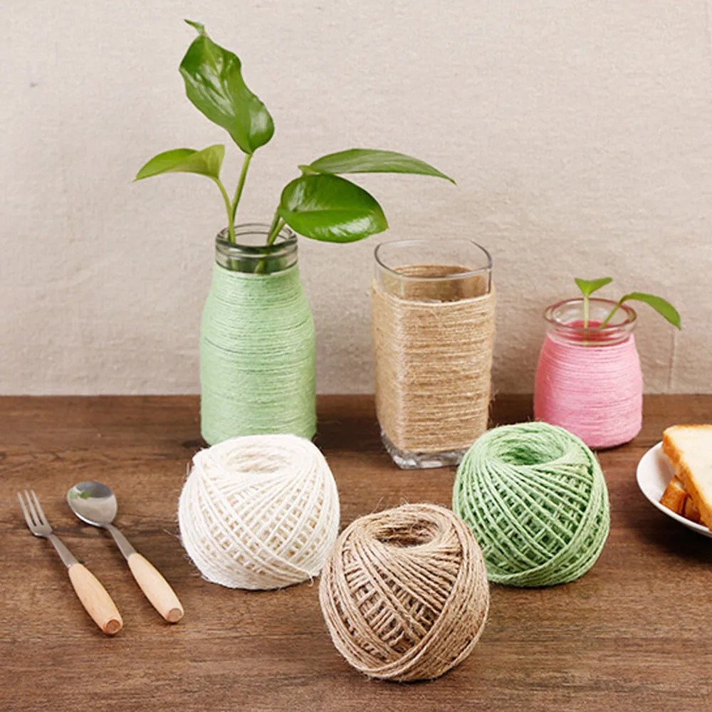 Льняной рулон ручной работы 40 м натуральный коричневый джутовая пеньковая