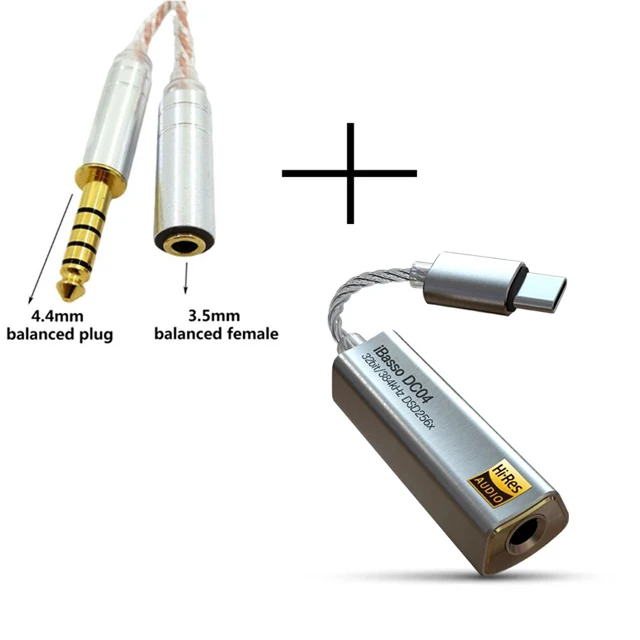 iBasso DC05 DC06 Type-C to 3.5 4.4mm Headphone Amplifier Adapter USB DAC HiFi HiRes Cable Adapter vs xiaomi shanling fiio