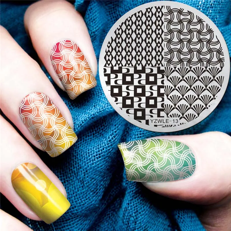 Пластины для штамповки ногтей круглая форма лист из нержавеющей стали волнистые