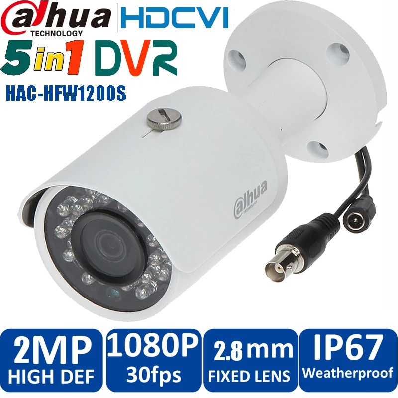 

Original dahua1080p CVI Camera 2MP DH-HAC-HFW1200S HDCVI IR Bullet Security Camera CCTV IR distance 30m HAC-HFW1200S