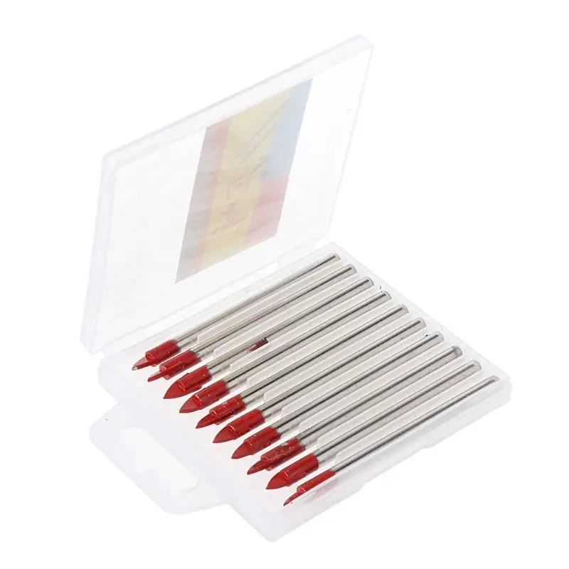 

10 шт./Партия набор керамических сверл 3/16 "хвостовик 6 мм 1/4" Твердосплавные наконечники для сверления отверстий