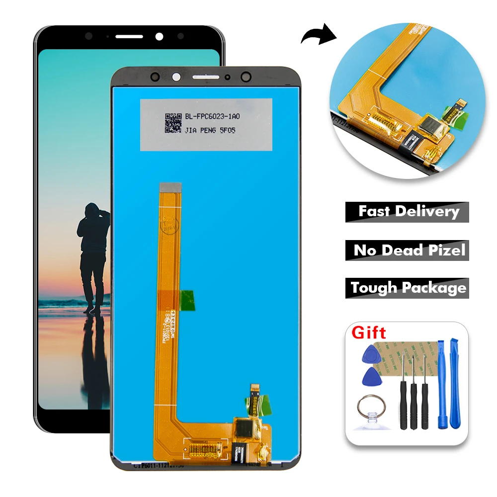 ЖК дисплей AAA для Wiko View XL сенсорный экран стеклянная панель дигитайзер в