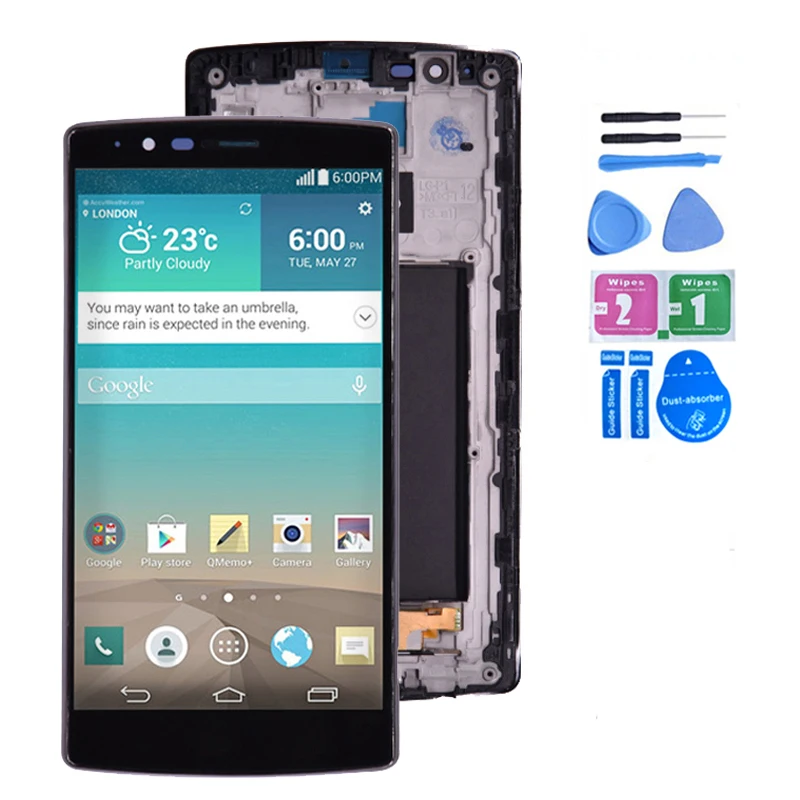 ЖК-дисплей для Lg G4 H815 H818, 100% проверенный, оригинальный, с рамкой, бесплатная доставка
