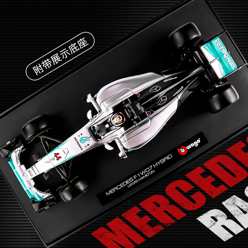 Бураго 1:18 Mercedes Benz AMG 6 сплав F1 модель автомобиля литье под давлением Моделирование