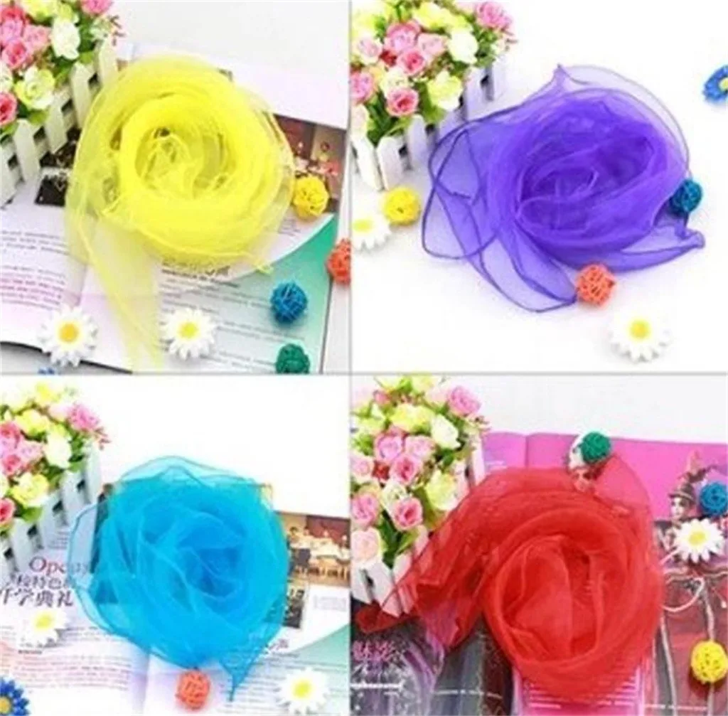 Practical 12 Colors Gymnastics Scarves For Outdoor Game Toys Dancing And Juggling Towels Candy Colored Gym Towel Dance Gauze |