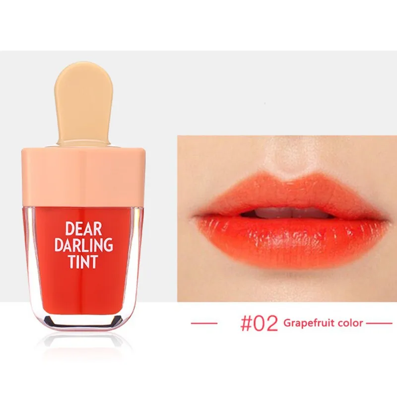 5 цветов Мороженое губ глазури Водонепроницаемый жидкая помада Губы татуировки