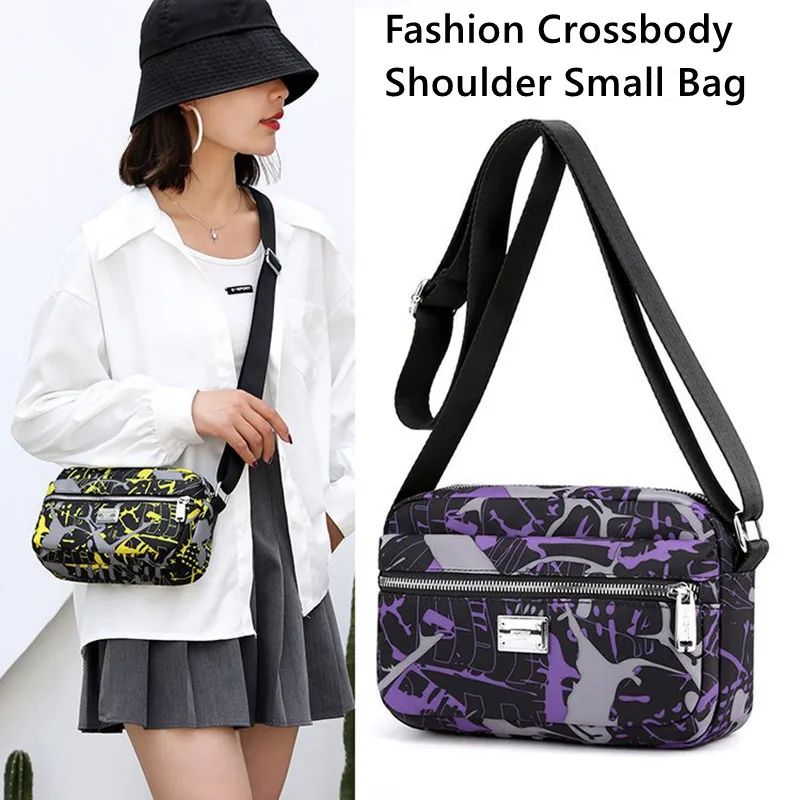 

New Messenger Bags Crossbody Shoulder Bags Waterproof Nylon Travel Bag Colorful Purse Small Sling Pack for Business Leisure Bag