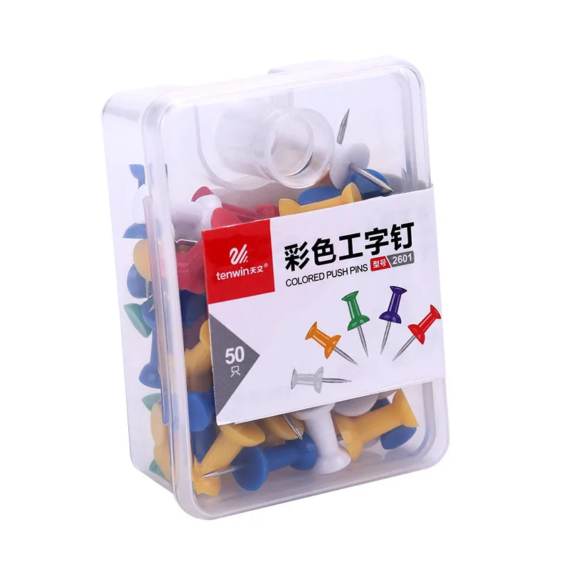 

50 pcs/lot Cute Colored Thumb Tacks Cork Board Push Pins Stationery Map Pin For Decoration Scrapbooking Office School Supplies