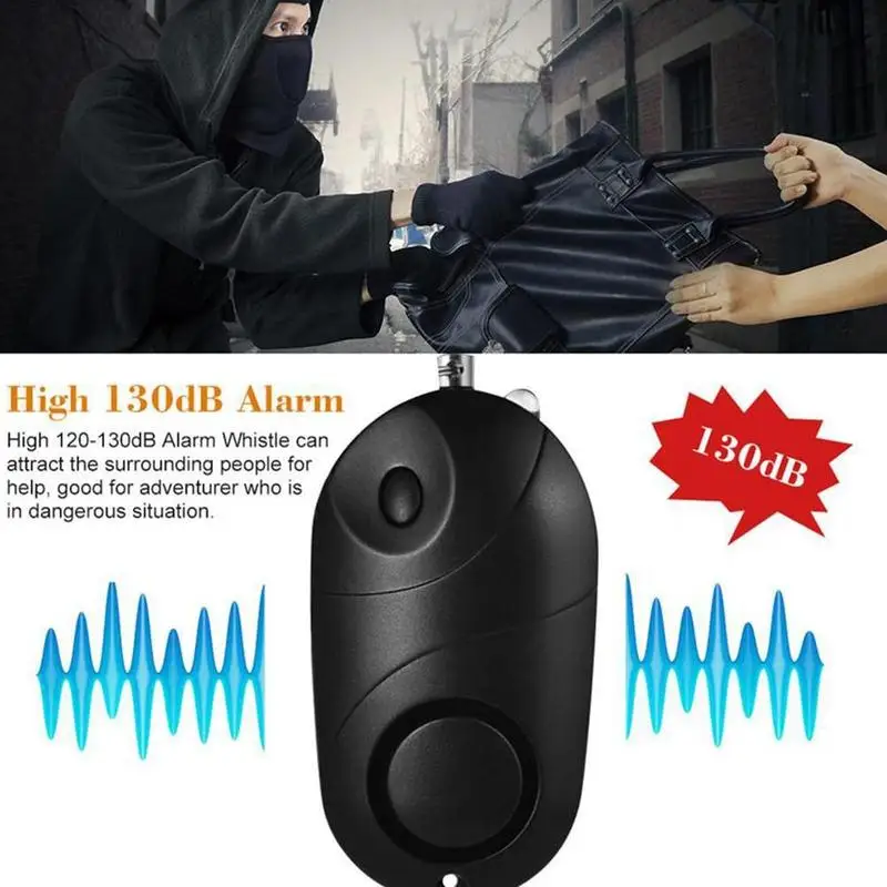 

Personal Alarm Safe Sound Emergency Self-Defense Security Flashlight For Women Keychain Kids LED Tool Girls Alarm E4Y6