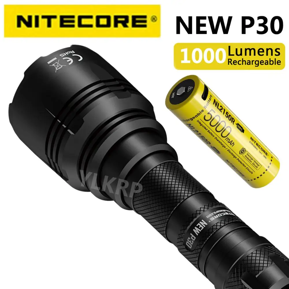 NITECORE Новый P30 вспышка светильник CREE XP L HI V3 Светодиодный max 1000LM 8 режимов работы луч