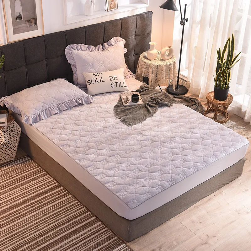 

Plush Thicken Mattress Cover Warm Crystal Velvet Mattress Pad Quilted Cotton Mattress Protector Non-slip Bed Fitted Sheet Covers