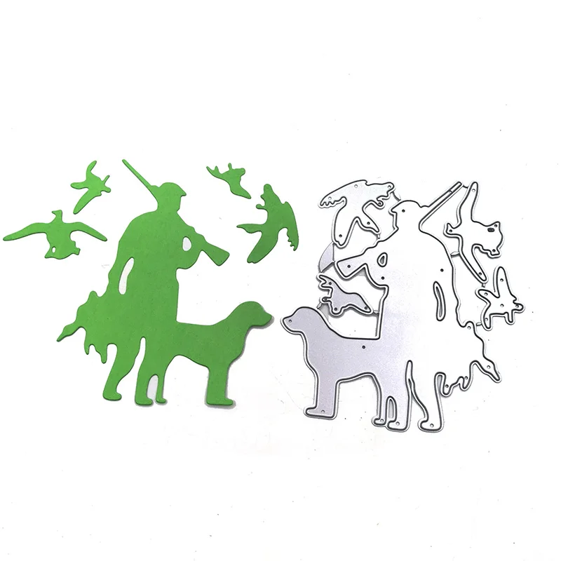 Пресс-формы Julyarts Охотник и его добыча 2021 металлические высечки для скрапбукинга