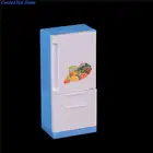 1 шт. кукольный домик, мебель, набор для игр, кукольный милый холодильник с морозильной камерой, с едой, много штук и коробка для синего и белого цвета