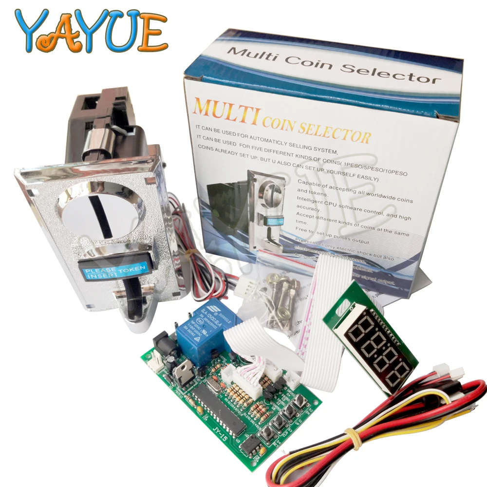 Таймер блока питания плата контроллера с 6 видами монетоприемником для аркадного